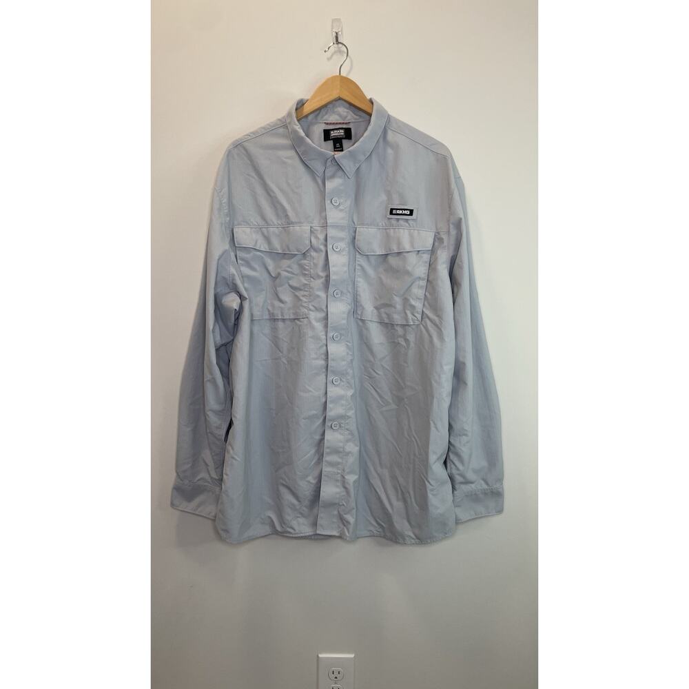 Alaskan Hardgear Vented Roll Tab Fishing Shirt Duluth Trading Gray Men 2XL Tall - Picture 2 of 9